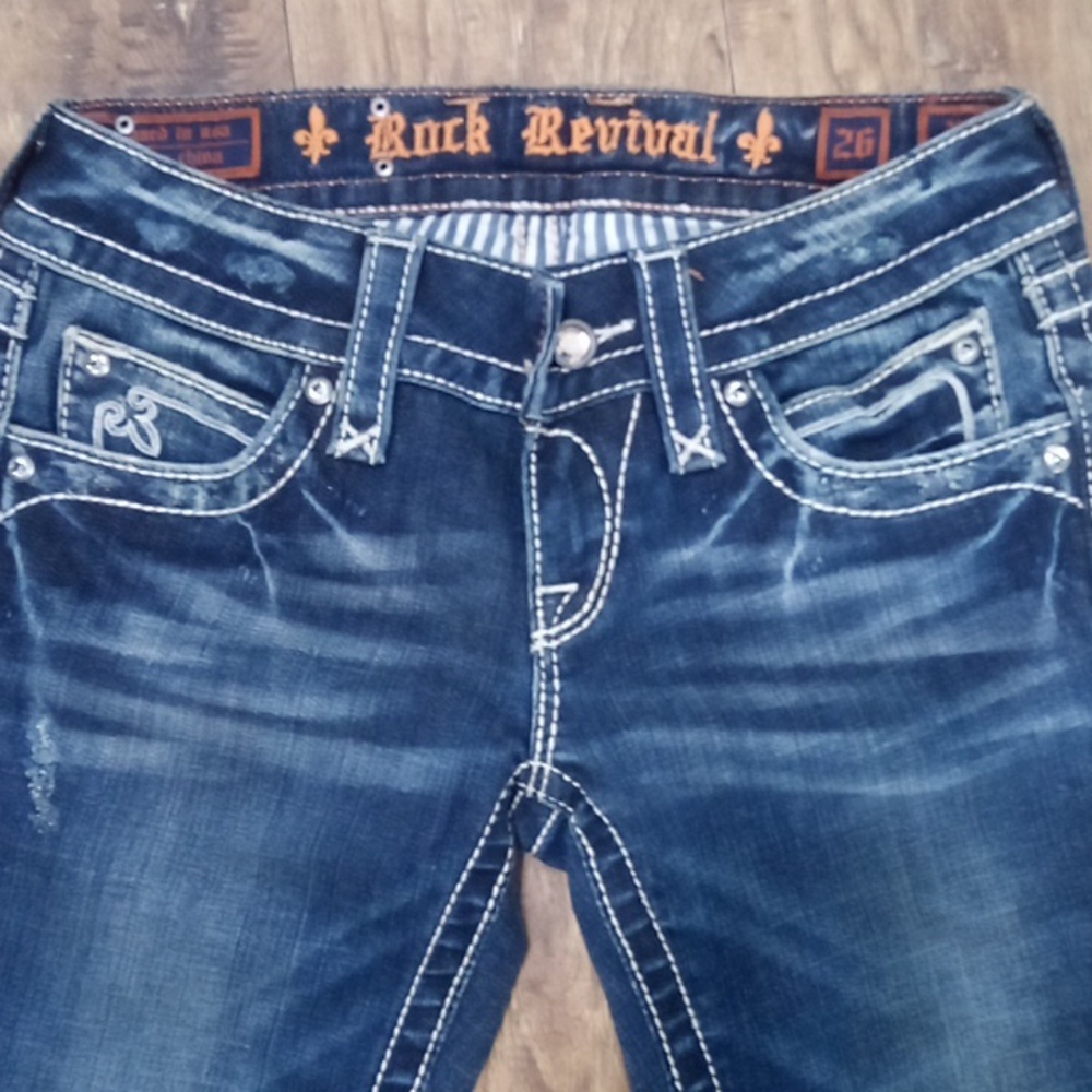 Rock Revival Women's 26 Skinny Noelle Embellished Embroidered NWOT